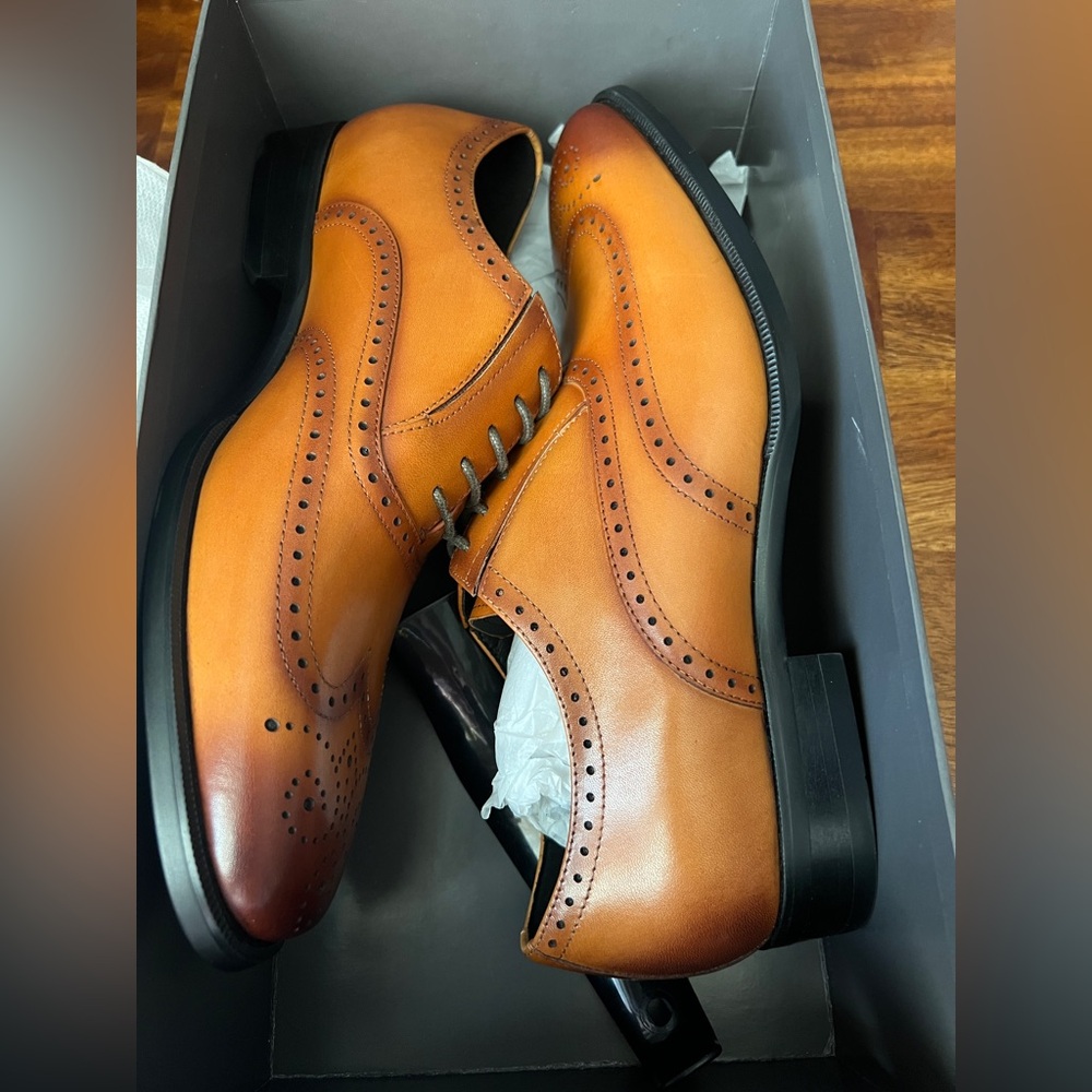 Elegant Brown Leather Oxfords